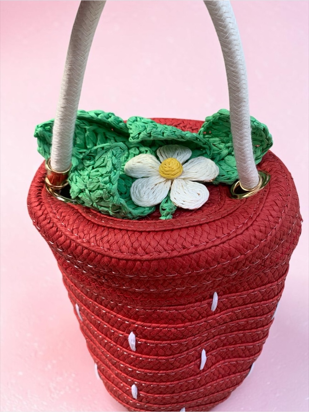 Meri Meri Girlās Strawberry Straw Bag Purse